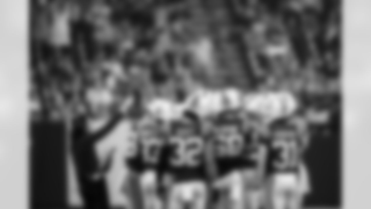 Isabel Diaz - Harriet P. Irsay Fellow, CB Samuel Womack III #33, S Daniel Scott #32, LB Cameron McGrone #59 and RB Tyler Goodson #31