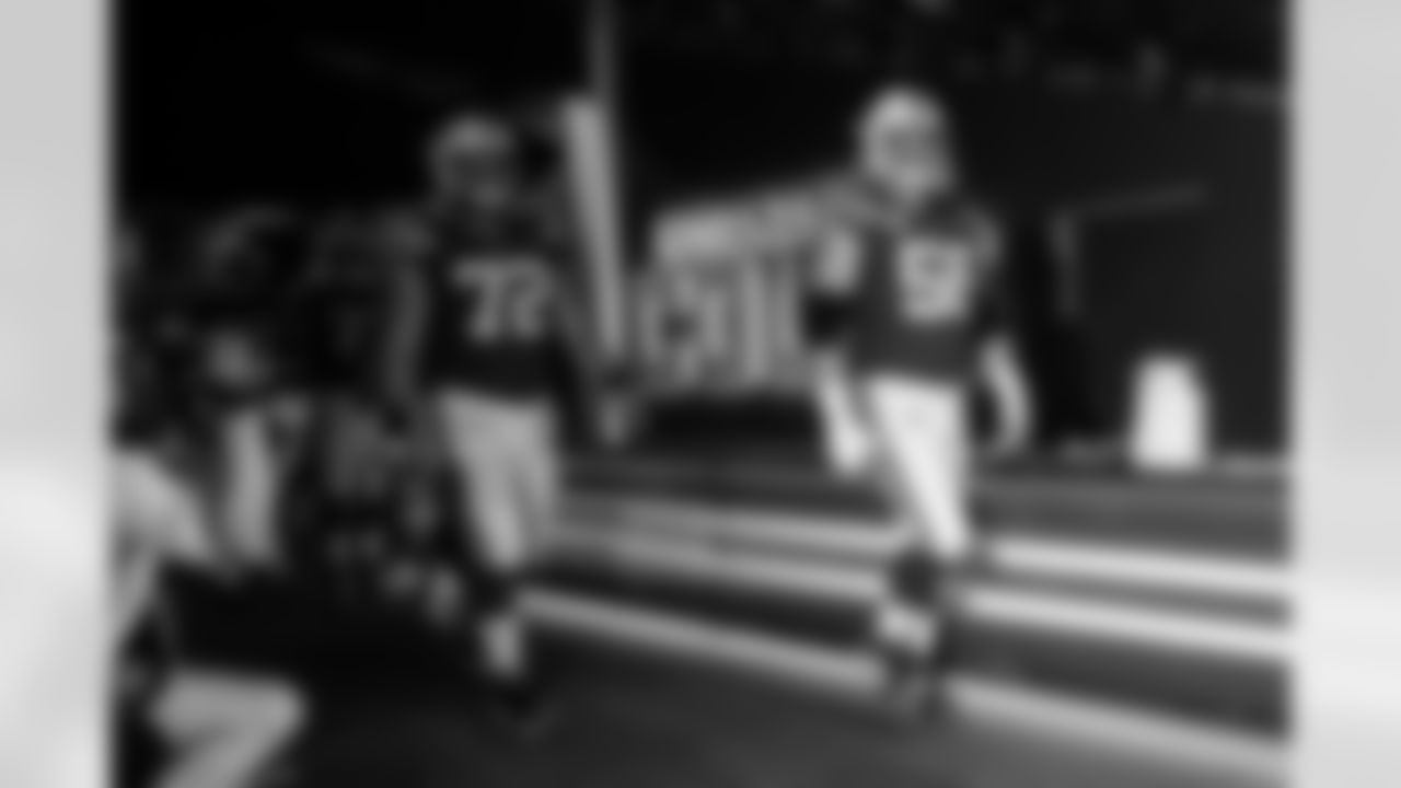 OL Matt Goncalves #71, OL Braden Smith #72 and G Quenton Nelson #56