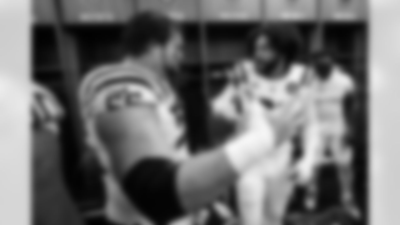 G Quenton Nelson #56, DE JT Tuimoloau #91 and DE Kwity Paye #51