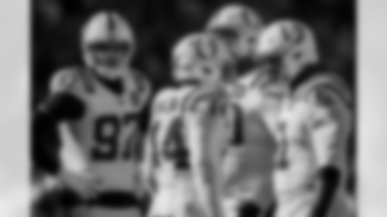 DE Laiatu Latu #97, LB Zaire Franklin #44 and DE Kwity Paye #51