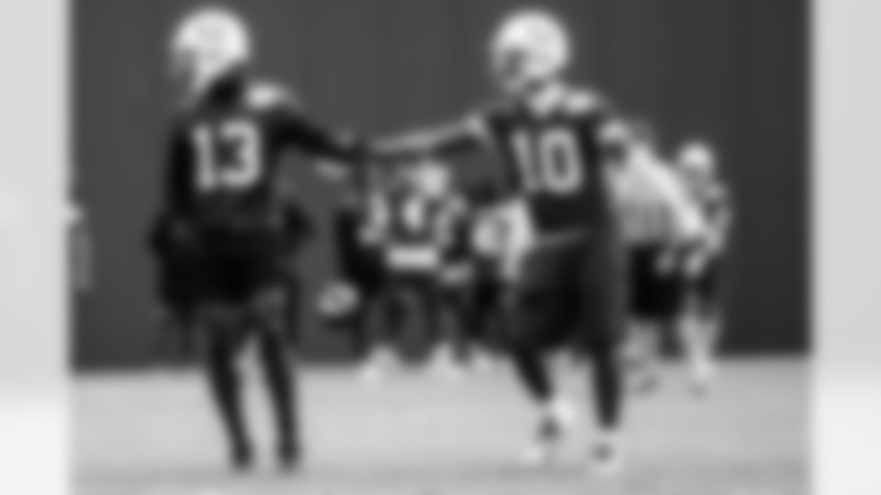 WR Laquon Treadwell #13 and WR Adonai Mitchell #10