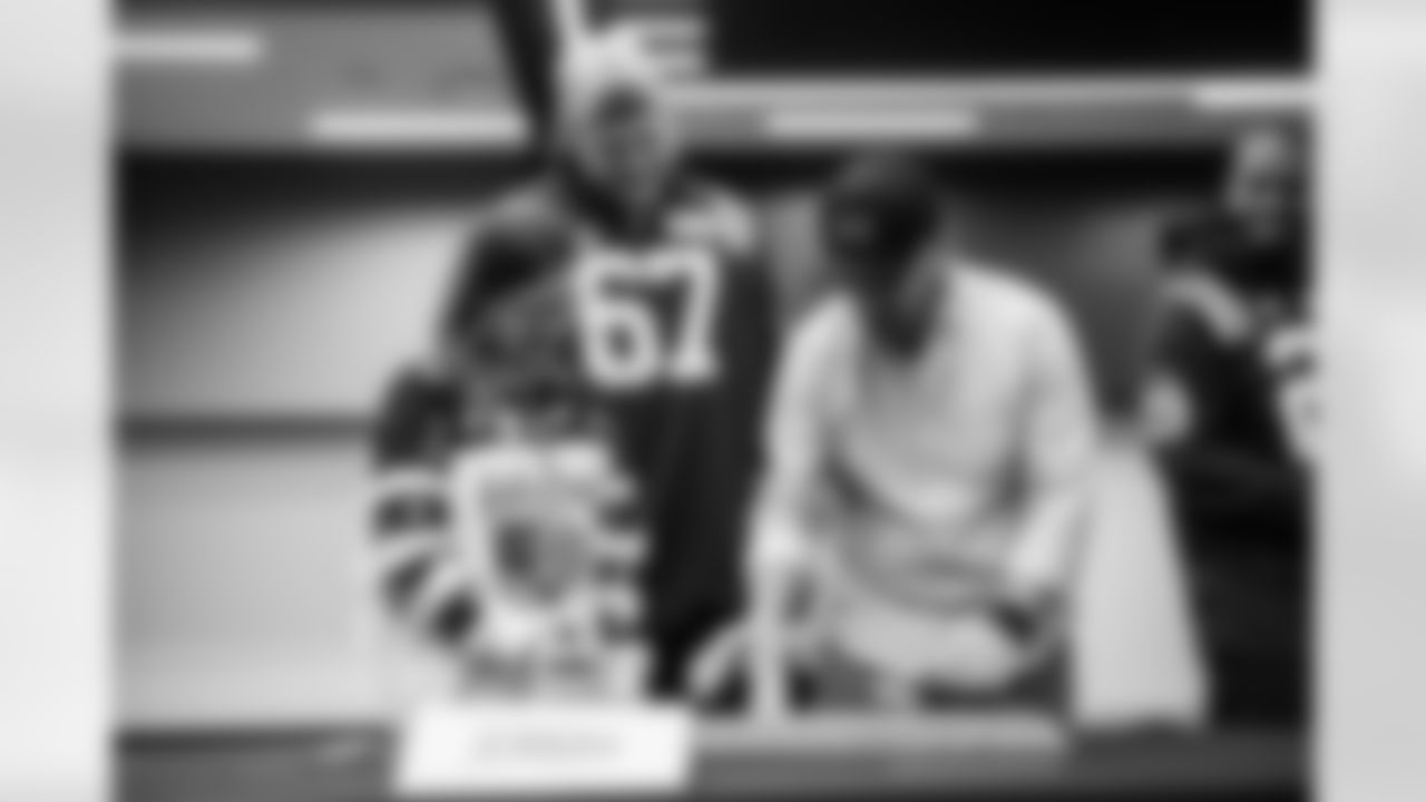 T Luke Tenuta #67 and CB Mekhi Blackmon #29