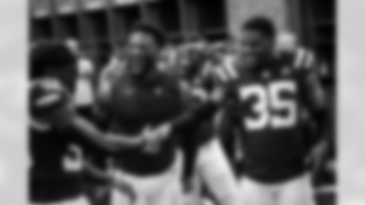 CB Chris Lammons #38, LB Zaire Franklin #44, CB Kenny Moore II #23 and CB Jonathan Edwards #35