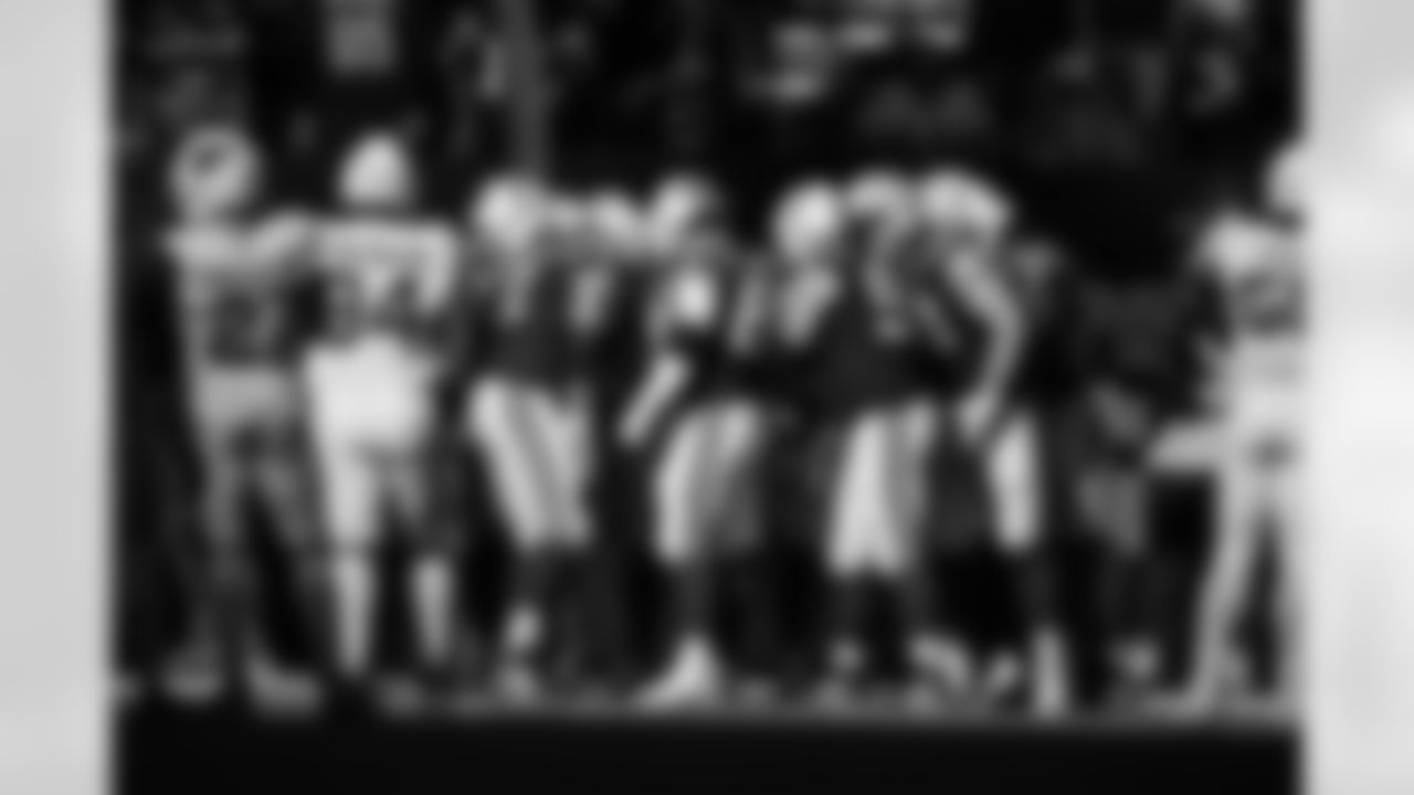 OL Matt Goncalves #71, OL Tanor Bortolini #60, OL Quenton Nelson #56, TE Mo Alie-Cox #81 and OL Bernhard Raimann #79