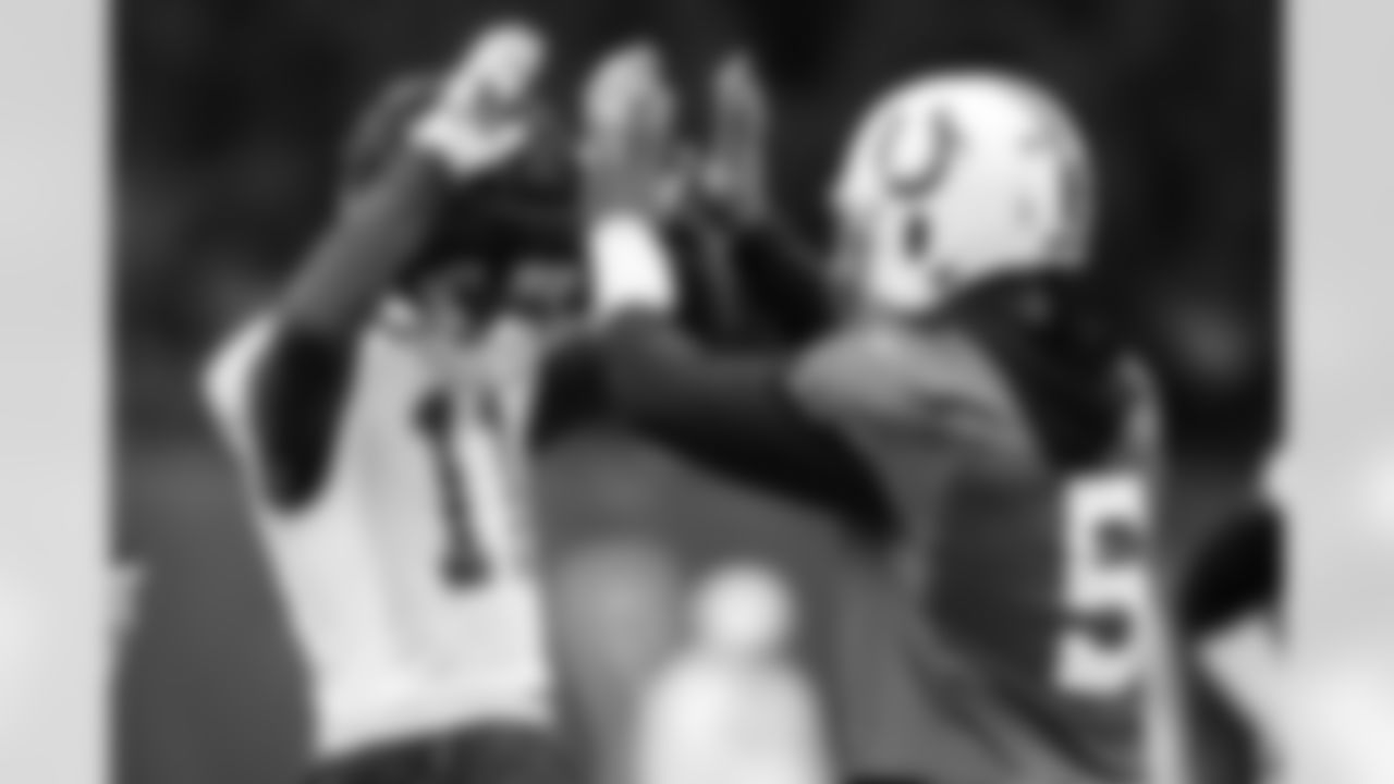 WR Michael Pittman Jr. #11 and QB Anthony Richardson #5