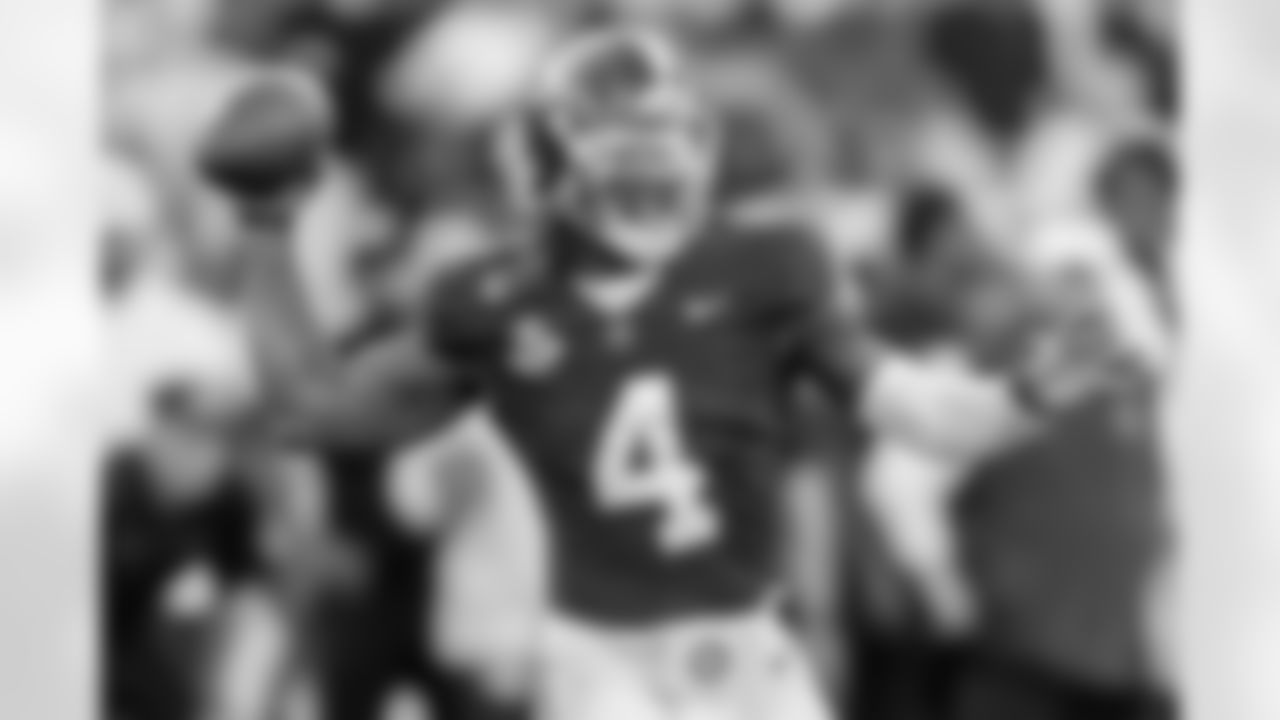 FILE - Alabama quarterback Jalen Milroe looks to throw against Missouri during the second half of an NCAA college football game, Saturday, Oct. 26, 2024, in Tuscaloosa, Ala. (AP Photo/Vasha Hunt, File)
