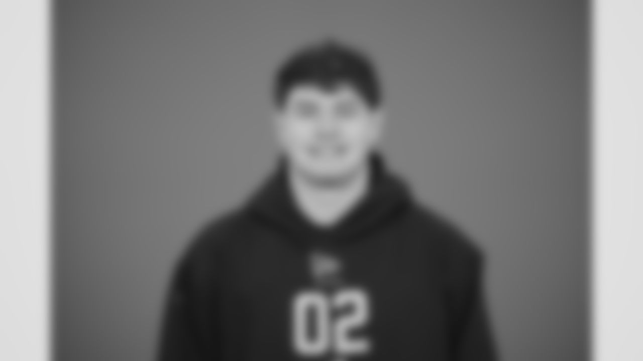 Texas A&M tight end Nate Boerkircher (02) poses for a portrait at the NFL football scouting combine in Indianapolis, Wednesday, Feb. 25, 2026 (AJ Mast/AP Content Services for the NFL)