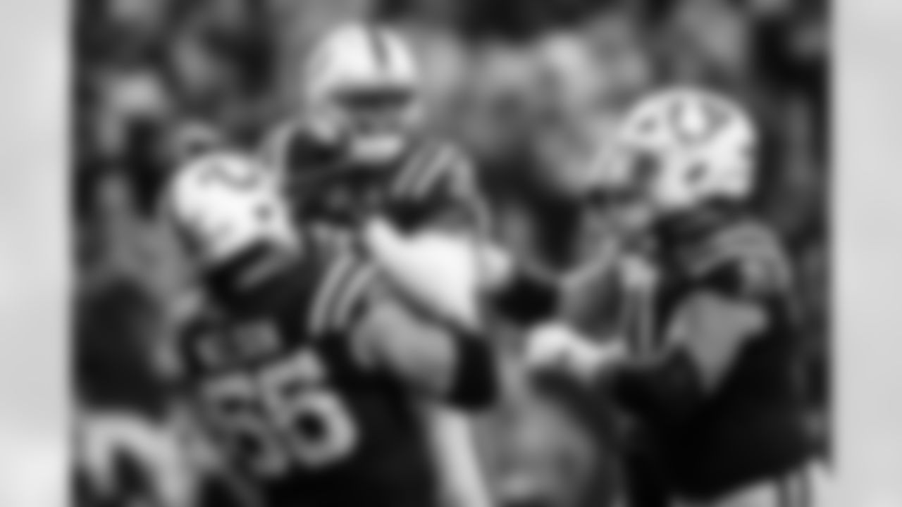 OL Quenton Nelson #56, RB Ameer Abdullah #26 and OL Matt Goncalves #71