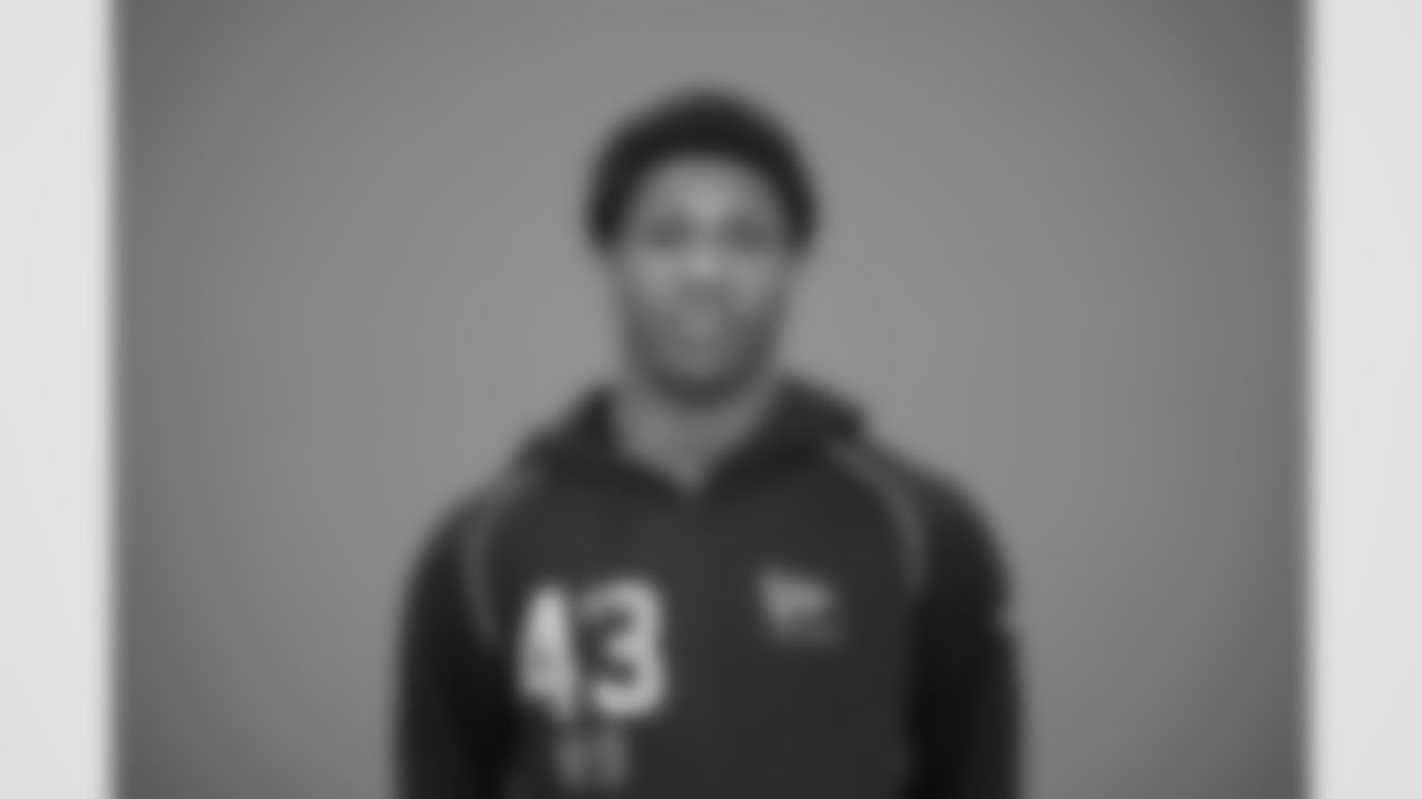 Incarnate Word wide receiver Jalen Walthall (43) poses for a portrait at the NFL football scouting combine in Indianapolis, Wednesday, Feb. 25, 2026 (AJ Mast/AP Content Services for the NFL)