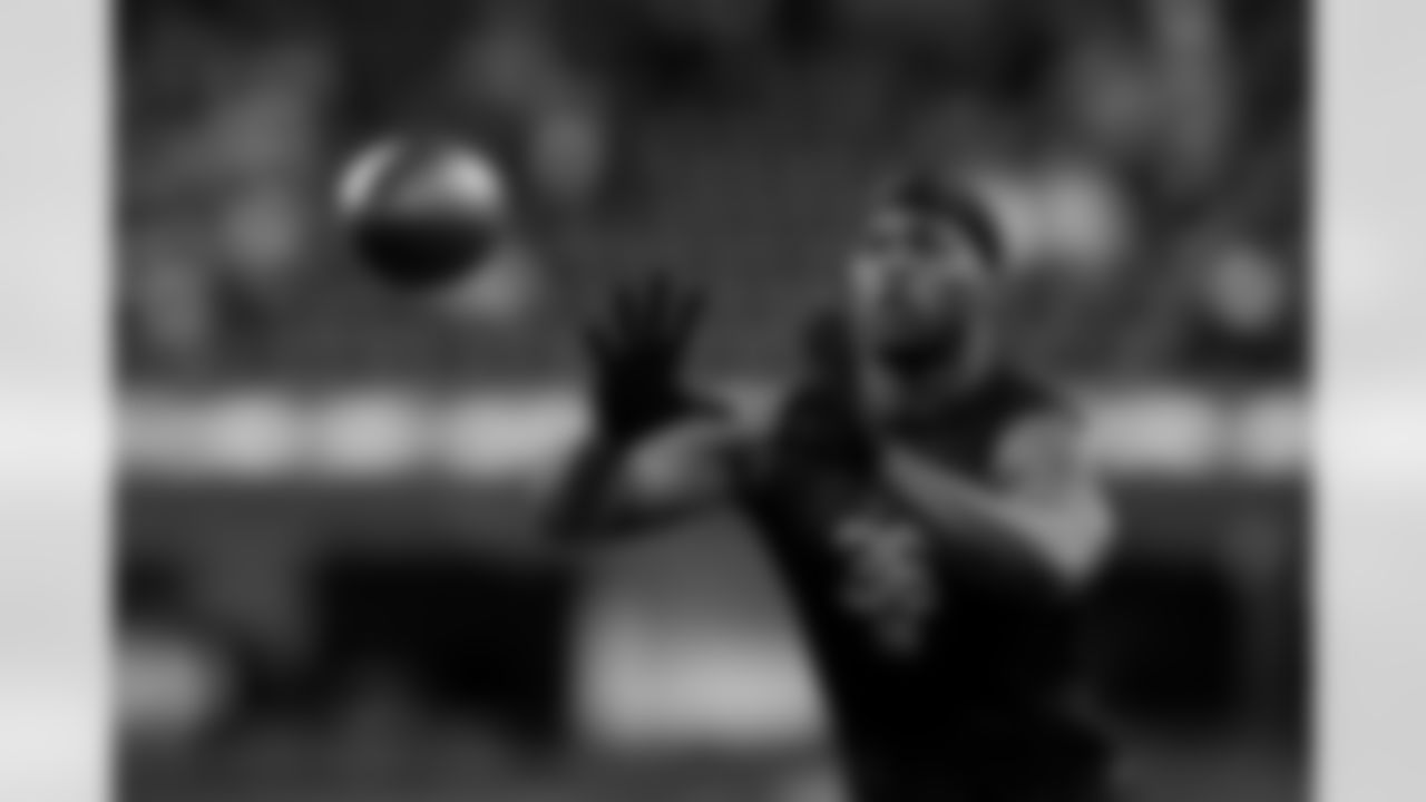 LSU defensive back A.J. Haulcy (36) participates in a drill during the 2026 NFL Scouting Combine on Friday, February 27, 2026 in Indianapolis, Indiana. (Lauren Leigh Bacho/NFL)