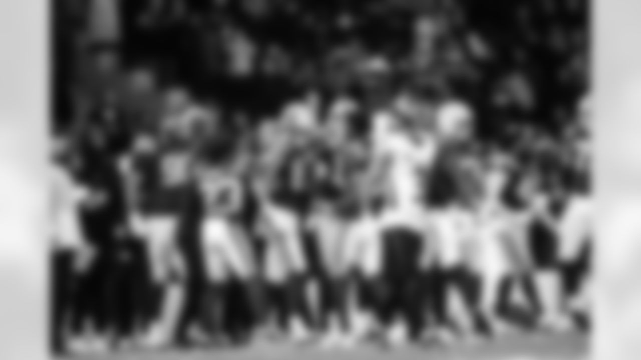 DT Grover Stewart #90, CB Kenny Moore II #23 and TE Tyler Warren #84