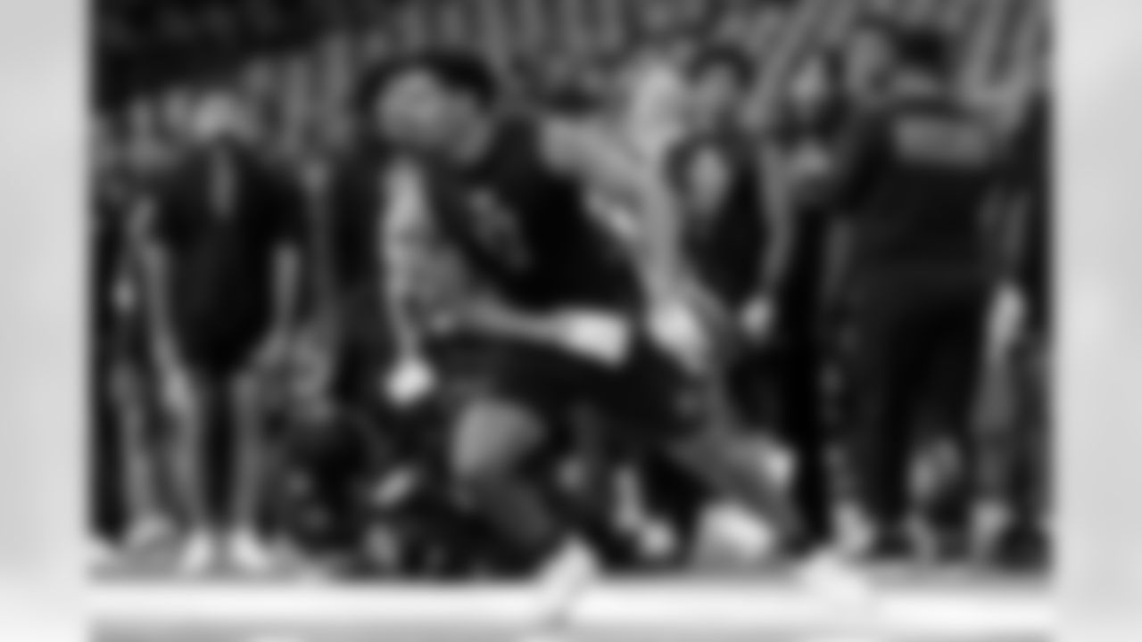 San Diego State defensive back Chris Johnson (17) participates in a drill during the 2026 NFL Scouting Combine on Friday, February 27, 2026 in Indianapolis, Indiana. (Lauren Leigh Bacho/NFL)