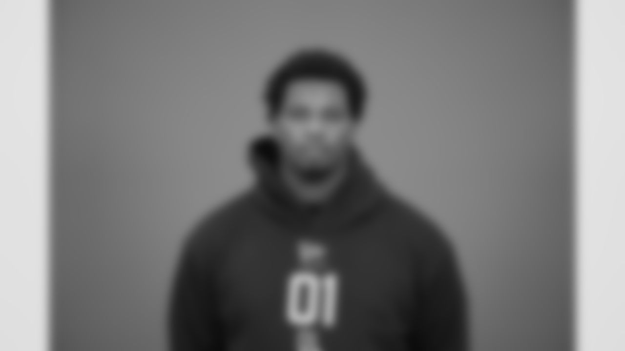 poses for a portrait at the NFL football scouting combine in Indianapolis, Thursday, Feb. 26, 2026 (AJ Mast/AP Content Services for the NFL)