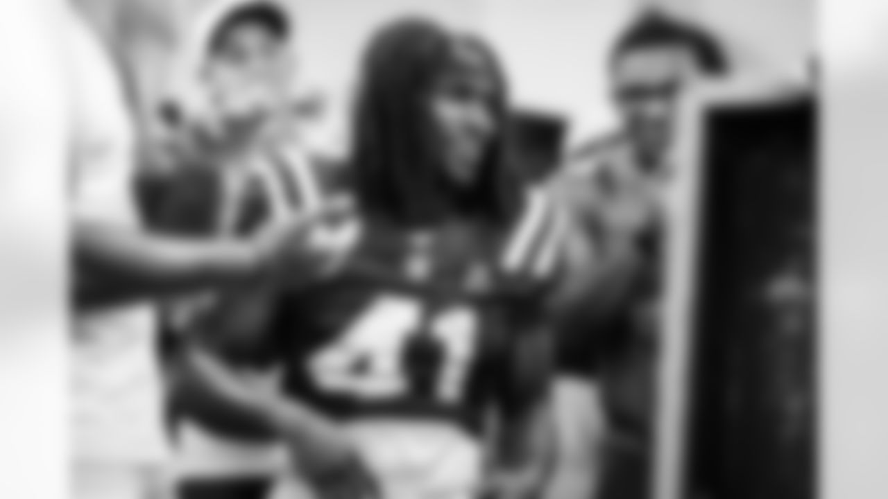 WR Alec Pierce #14, RB Nate Noel #41 and QB Anthony Richardson #5