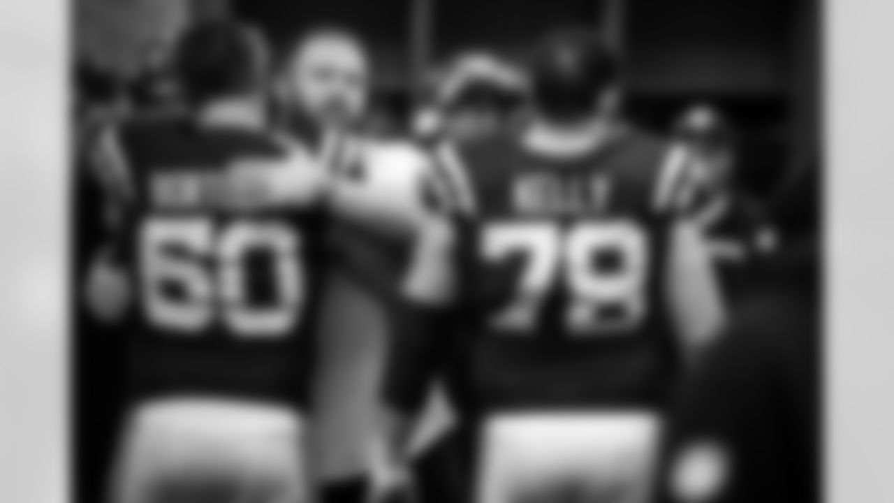 G Tanor Bortolini #60, C Wesley French #62 and C Ryan Kelly #78