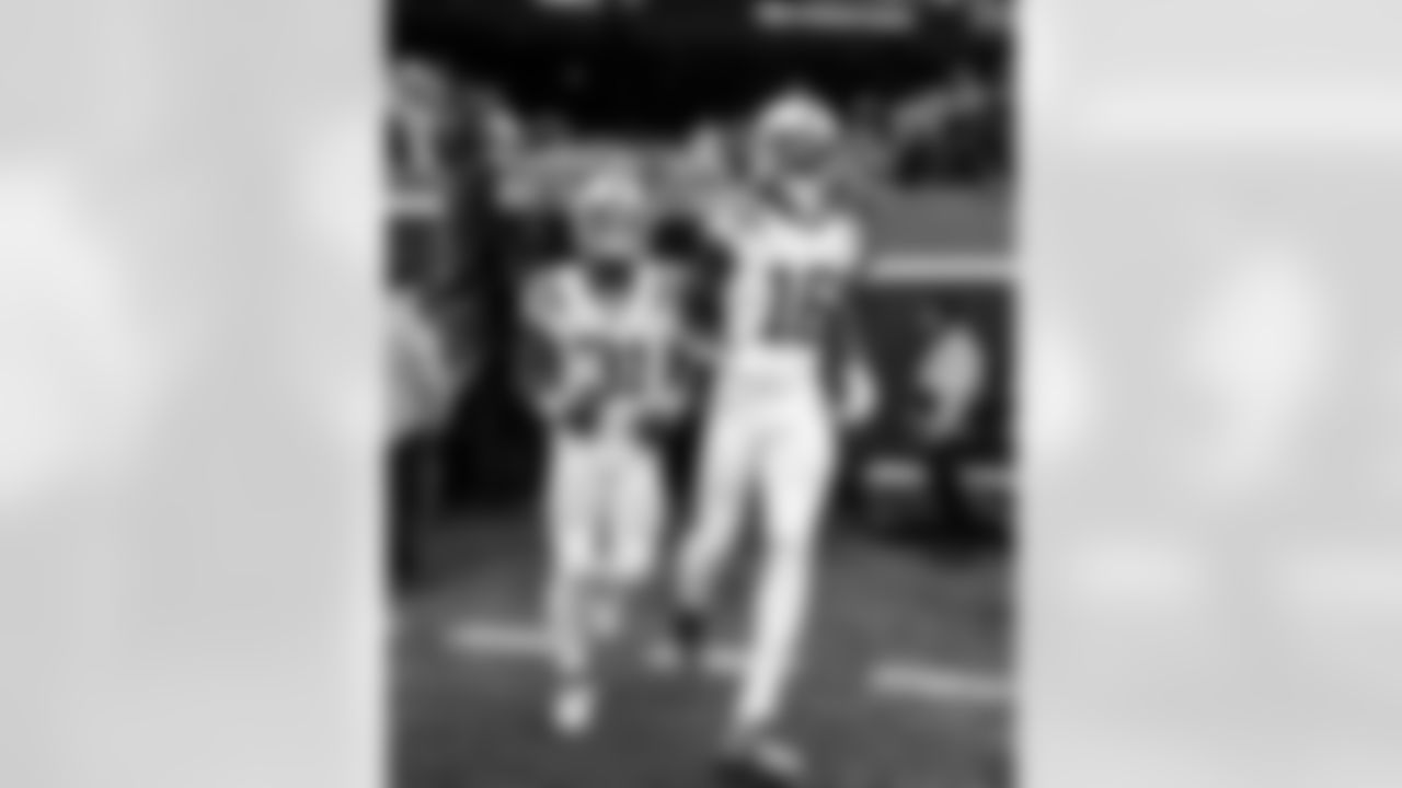 WR Ashton Dulin #16 and RB Tyler Goodson #31