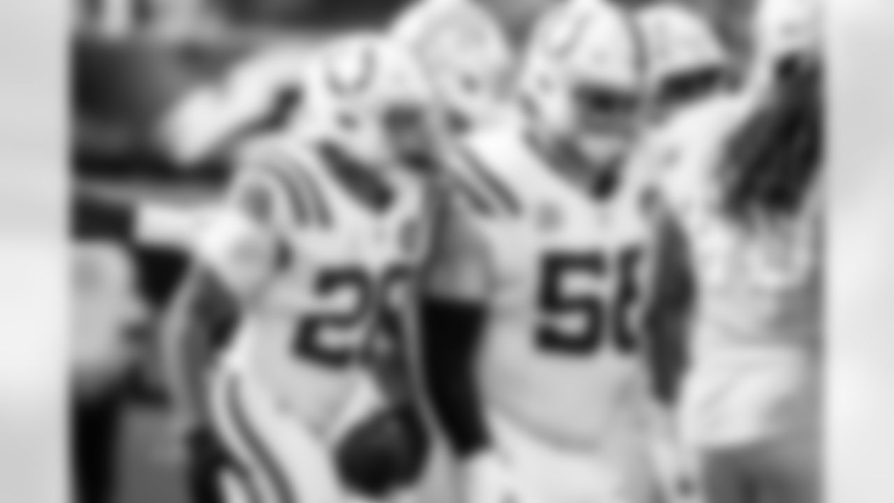 RB Jonathan Taylor #28 and G Quenton Nelson #56