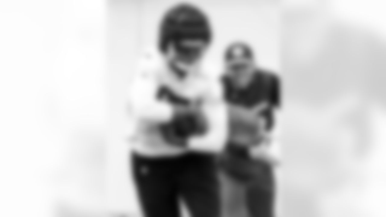 TE Jelani Woods #80 and Alex Tanney Passing Game Coordinator