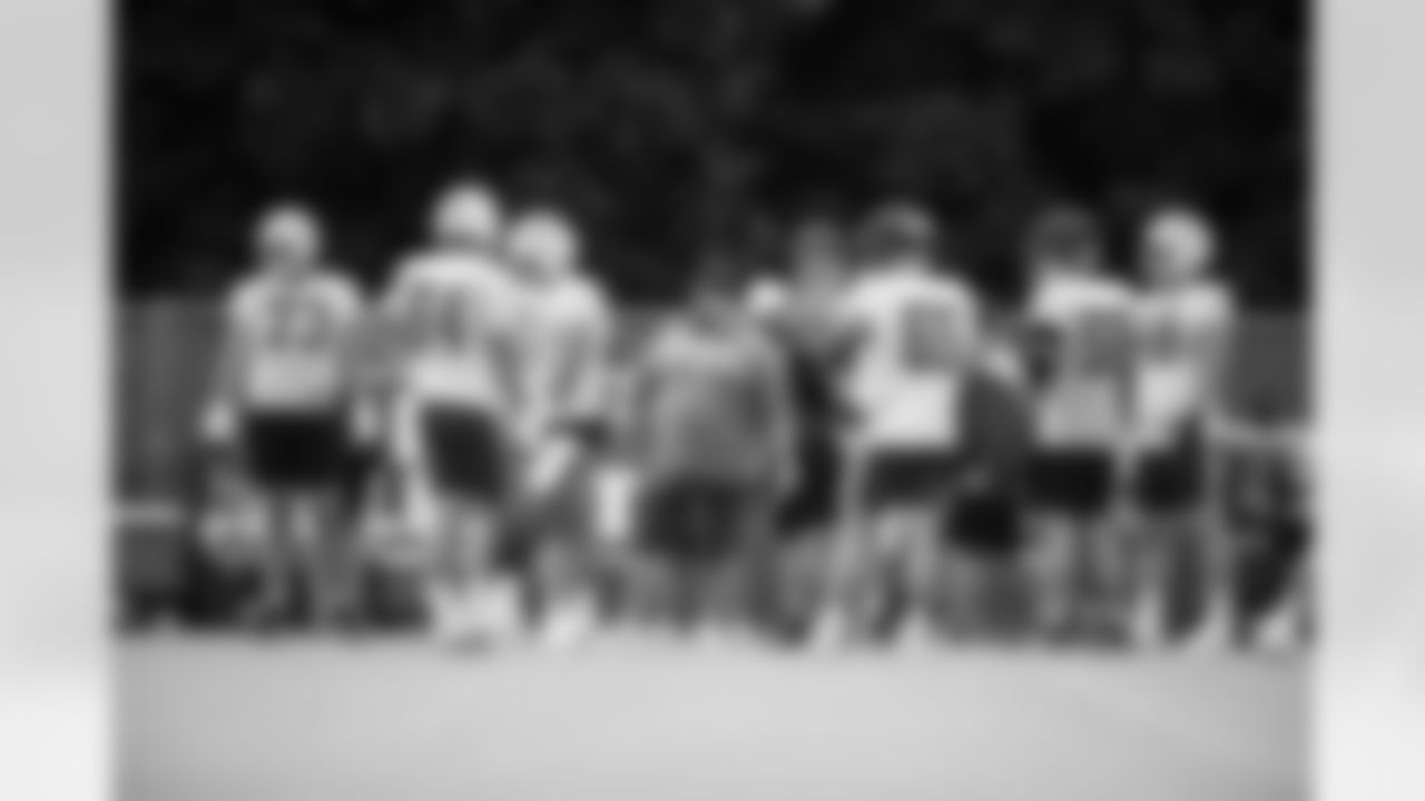 TBlake Freeland#73, T Marshall Foerner #64, Tony Sparano Jr. Offensive Line, G Josh Sills #65 and T Braden Smith #72
