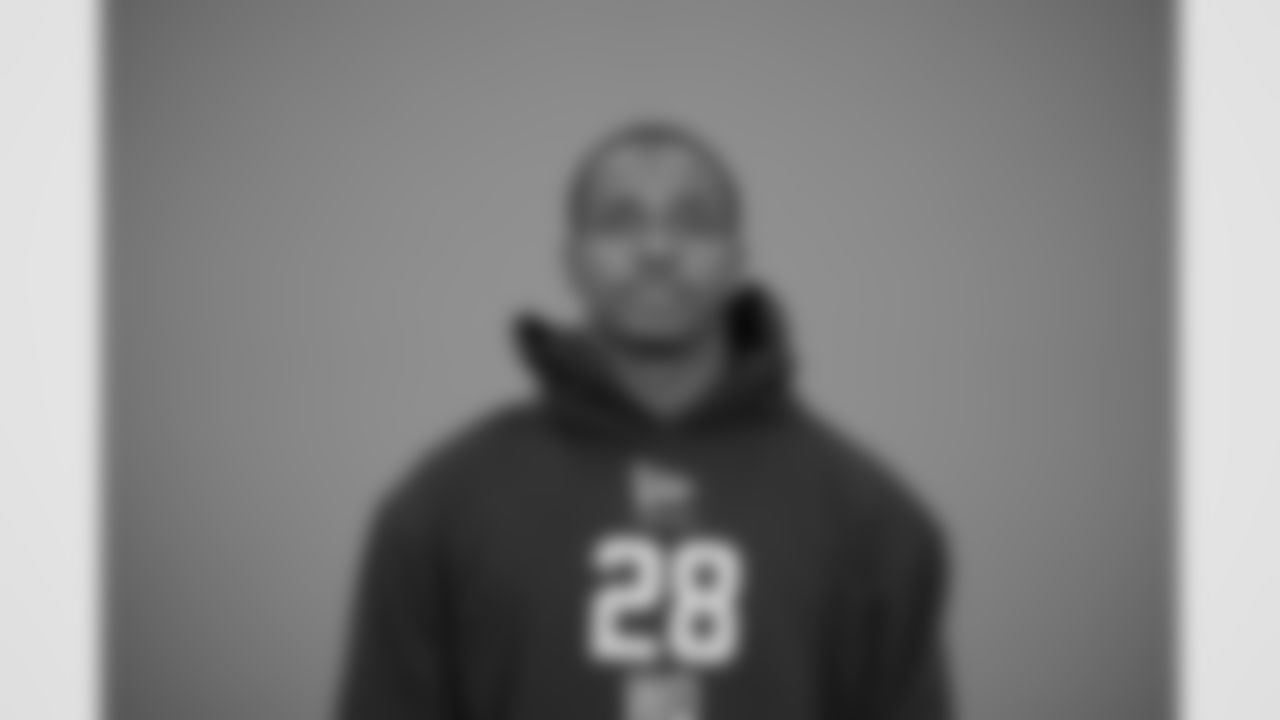 Kentucky wide receiver Kendrick Law (28) poses for a portrait at the NFL football scouting combine in Indianapolis, Wednesday, Feb. 25, 2026 (AJ Mast/AP Content Services for the NFL)