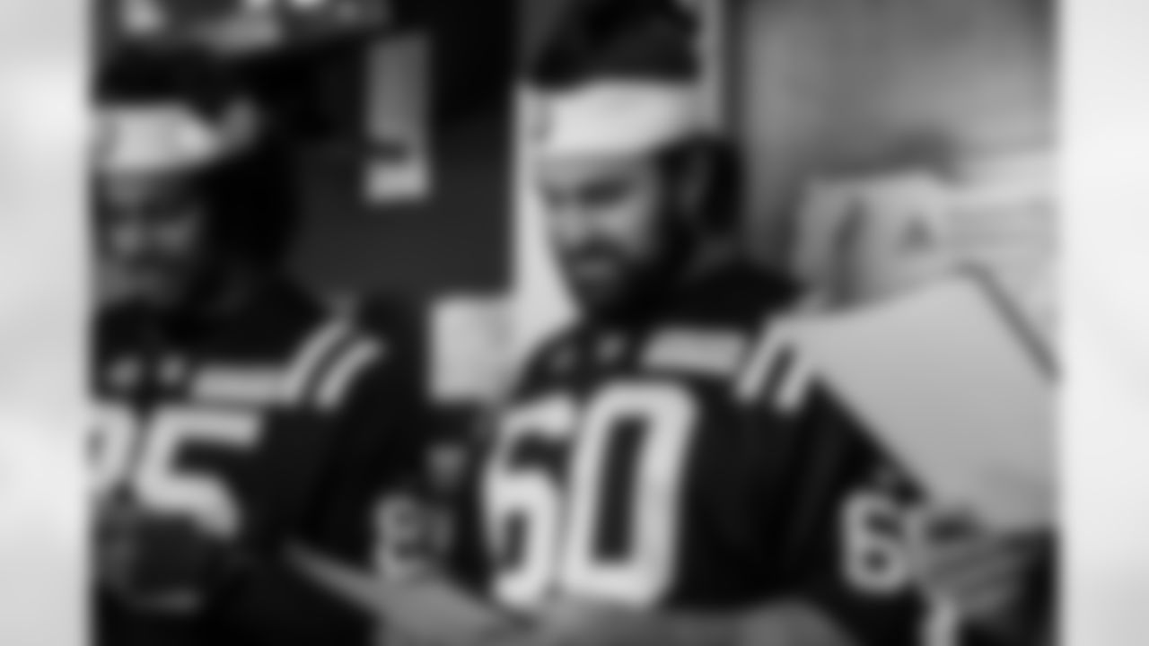 TE Drew Ogletree #85 and G Tanor Bortolini #60