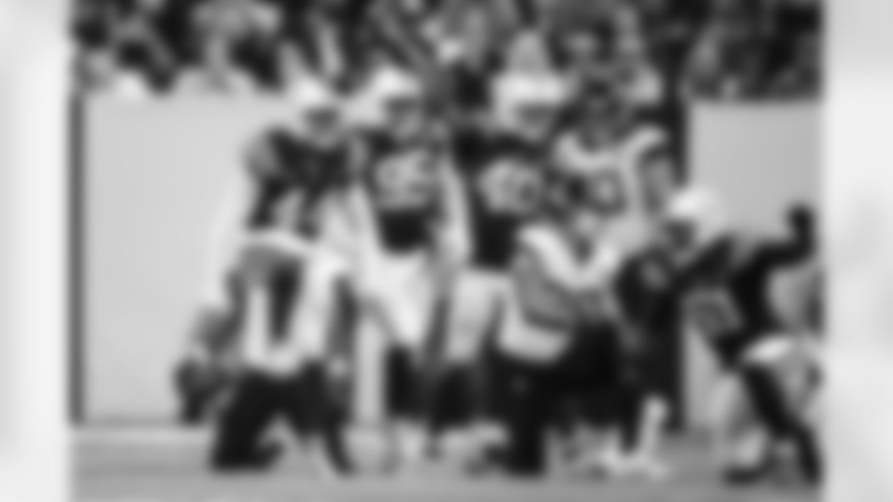 LB Zaire Franklin #44, DE Durell Nchami #74, TE Mo Alie-Cox #81 and DE Kwity Paye #51