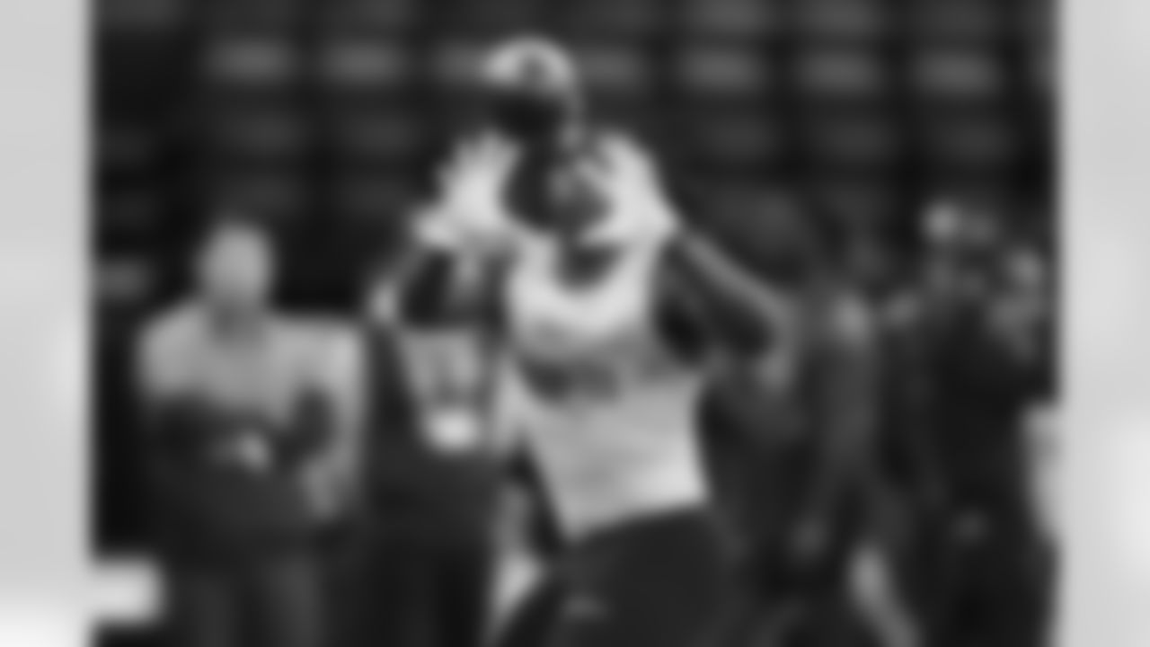 Southern Mississippi running back Frank Gore participates in a drill during the 2024 NFL Scouting Combine on Saturday, March 2, 2024 in Indianapolis, Indiana. (Kevin Sabitus/NFL)