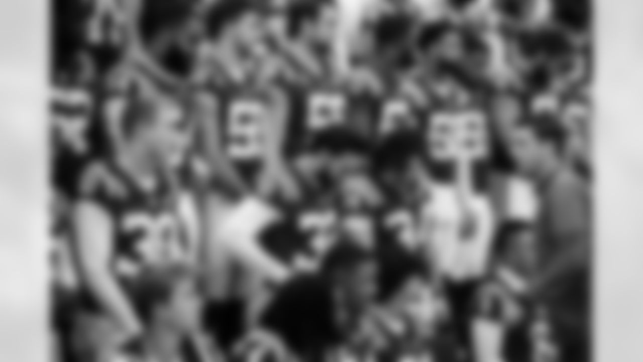 LB Jacob Philips #54, S Hunter Wohler #30, DE Isaiah Land #55, G Quenton Nelson #56, S Daniel Scott #36, CB David Long Jr. #34, QB Anthony Richardson #5, LB Jaylon Carlies #57, WR Anthony Gould #6, WR Landon Parker #8, Christian Edwards - Director of Football Communications and P Rigoberto Sanchez #8