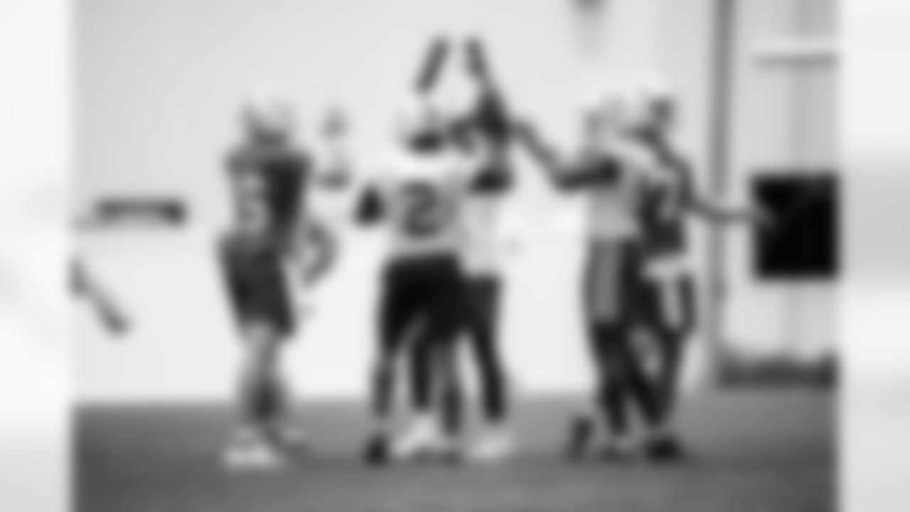 QB Joe Flacco #15, WR D.J. Montgomery #2, WR Ajou Ajou #9 and QB Daniel Jones #17