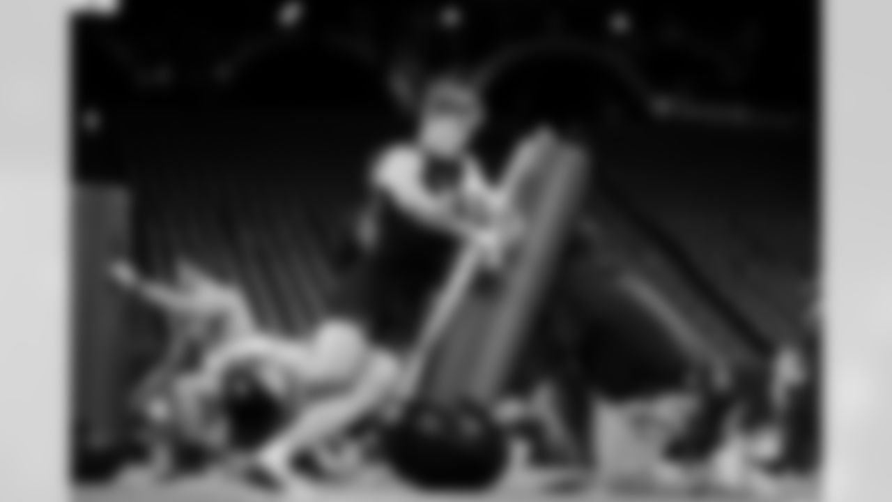 Cincinnati linebacker Jake Golday (10) participates in a drill during the 2026 NFL Scouting Combine on Thursday, February 26, 2026 in Indianapolis, Indiana. (Cooper Neill/NFL)