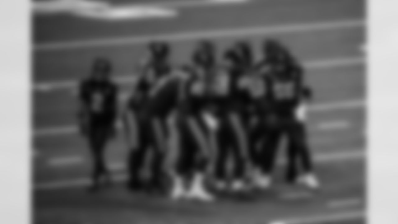 WR Josh Downs #2, G Matt Goncalves #71, G Dalton Tucker #68, G Quenton Nelson #56 and QB Daniel Jones #17