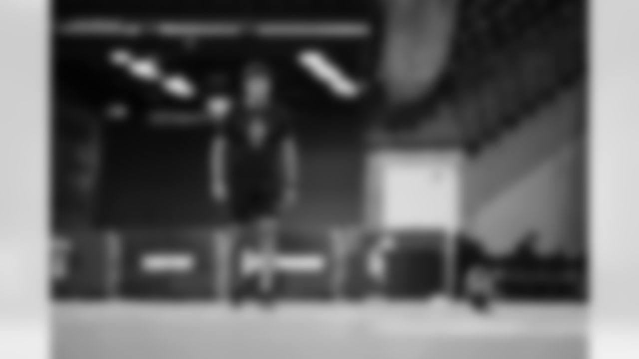 Hawaii kicker Kansei Matsuzawa (17) participates in a drill during the 2026 NFL Scouting Combine on Wednesday, February 25, 2026 in Indianapolis, Indiana. (Cooper Neill/NFL)