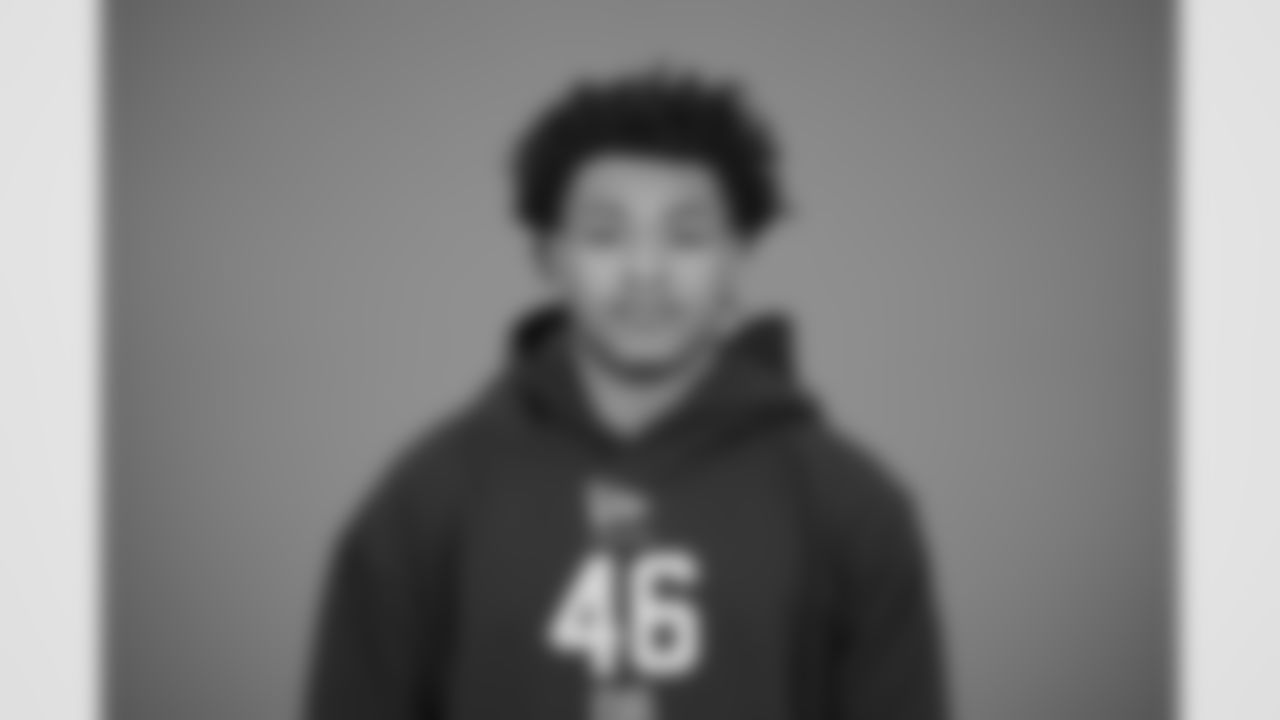 Nebraska defensive back DeShon Singleton (46) poses for a portrait at the NFL football scouting combine in Indianapolis, Wednesday, Feb. 25, 2026 (AJ Mast/AP Content Services for the NFL)