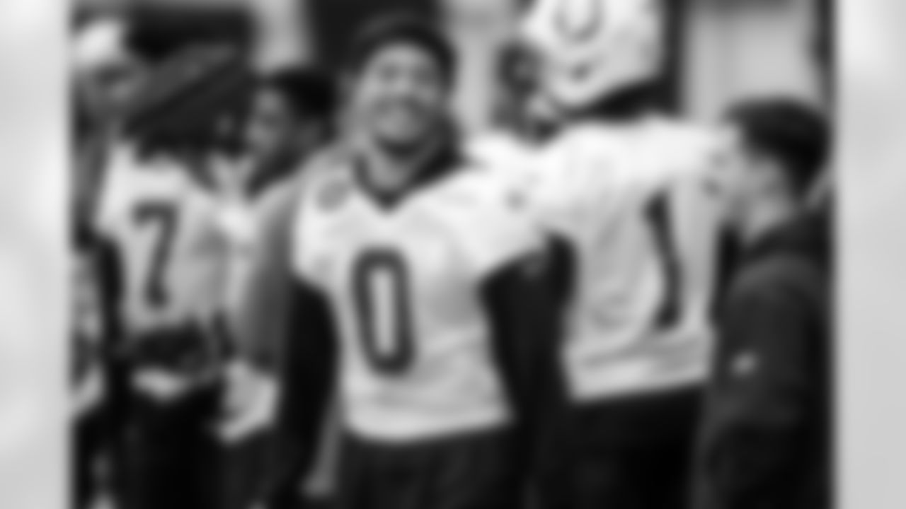 S Camryn Bynum #0 and Charlie Gelman - Game Manager