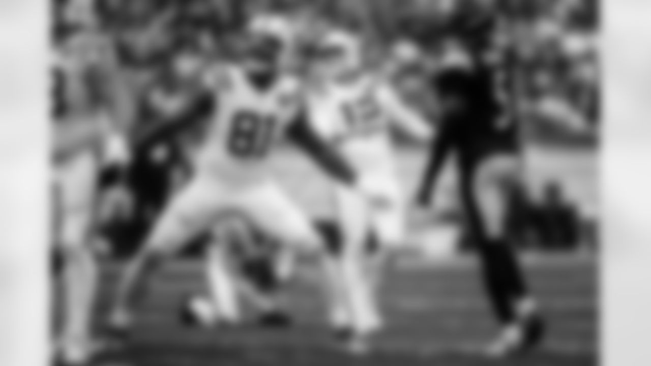 TE Mo Alie-Cox #81 and K Michael Badgley #12