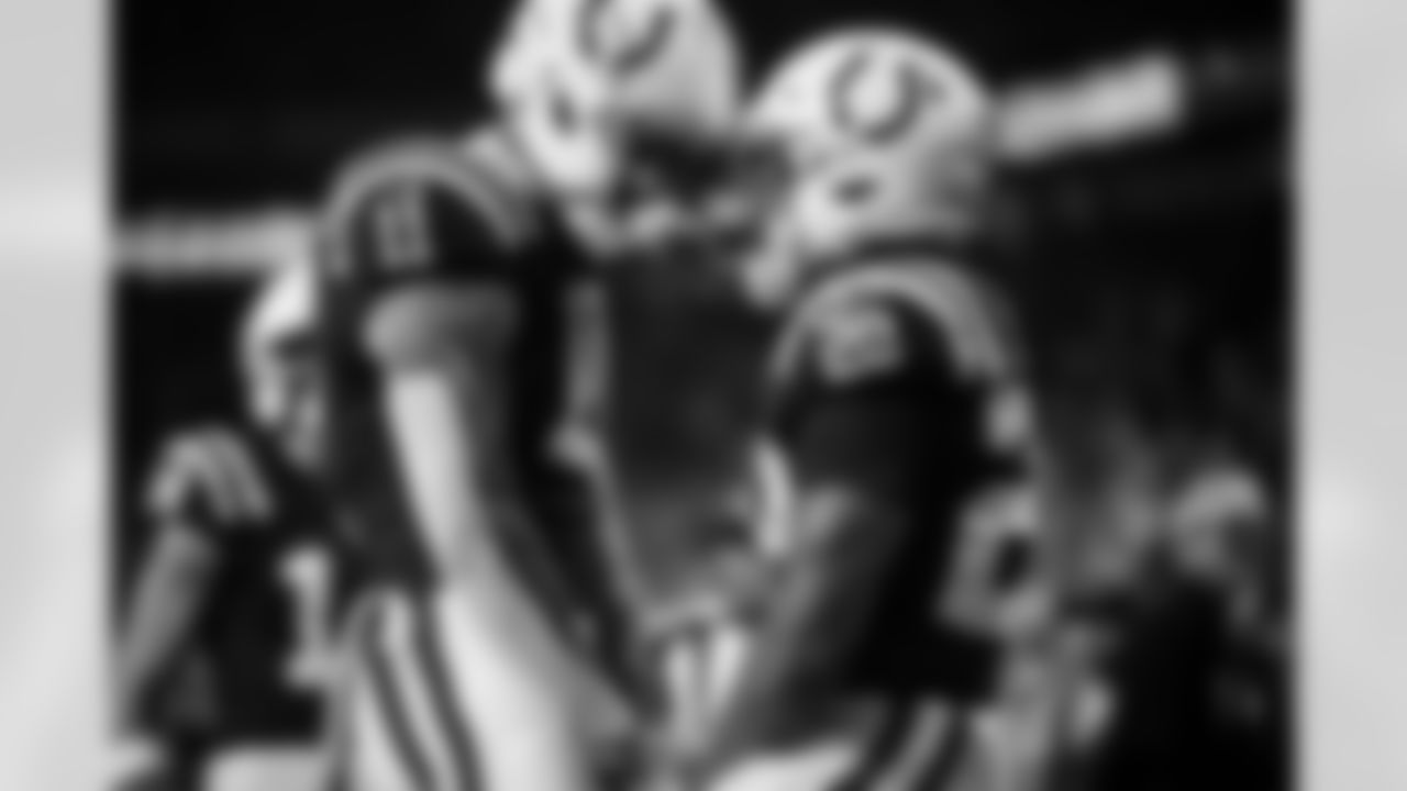 WR Michael Pittman Jr. #11 and RB Jonathan Taylor #28