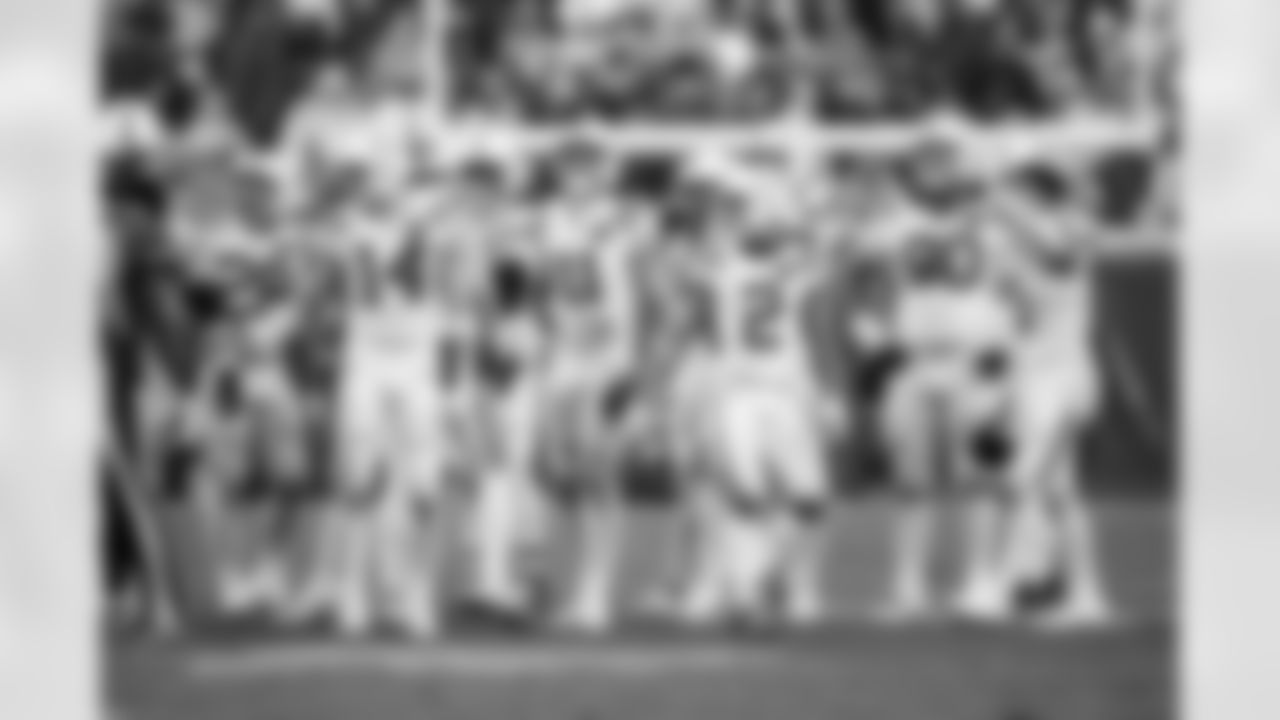 RB Jonathan Taylor #28, WR Alec Pierce #14, WR Michael Pittman Jr. #11, WR Josh Downs #2, T Bernhard Raimann #79, DT Grover Stewart #90 and S Camryn Bynum #0