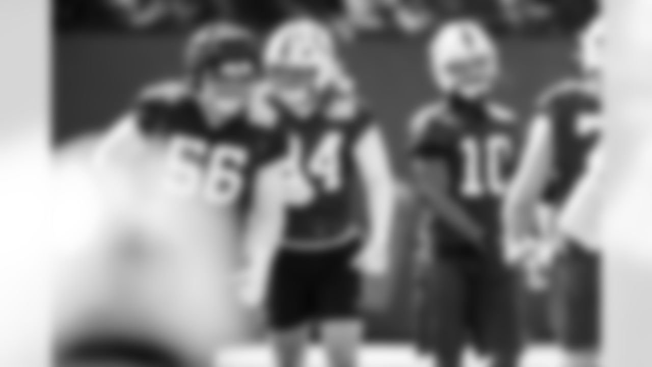 G Quenton Nelson #56, TE Tyler Warren #84 and WR Adonai Mitchell #10