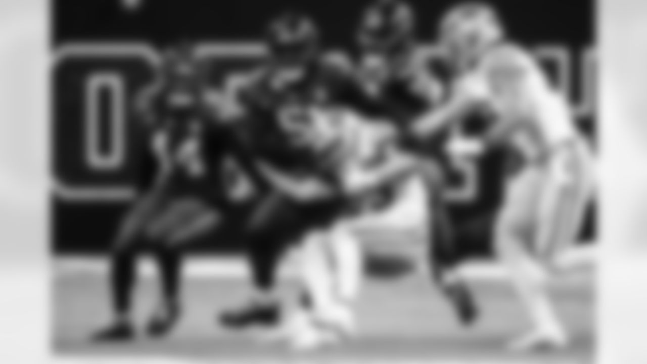 LB Zaire Franklin #44, DE Kwity Paye #51 and DT Eric Johnson II #98