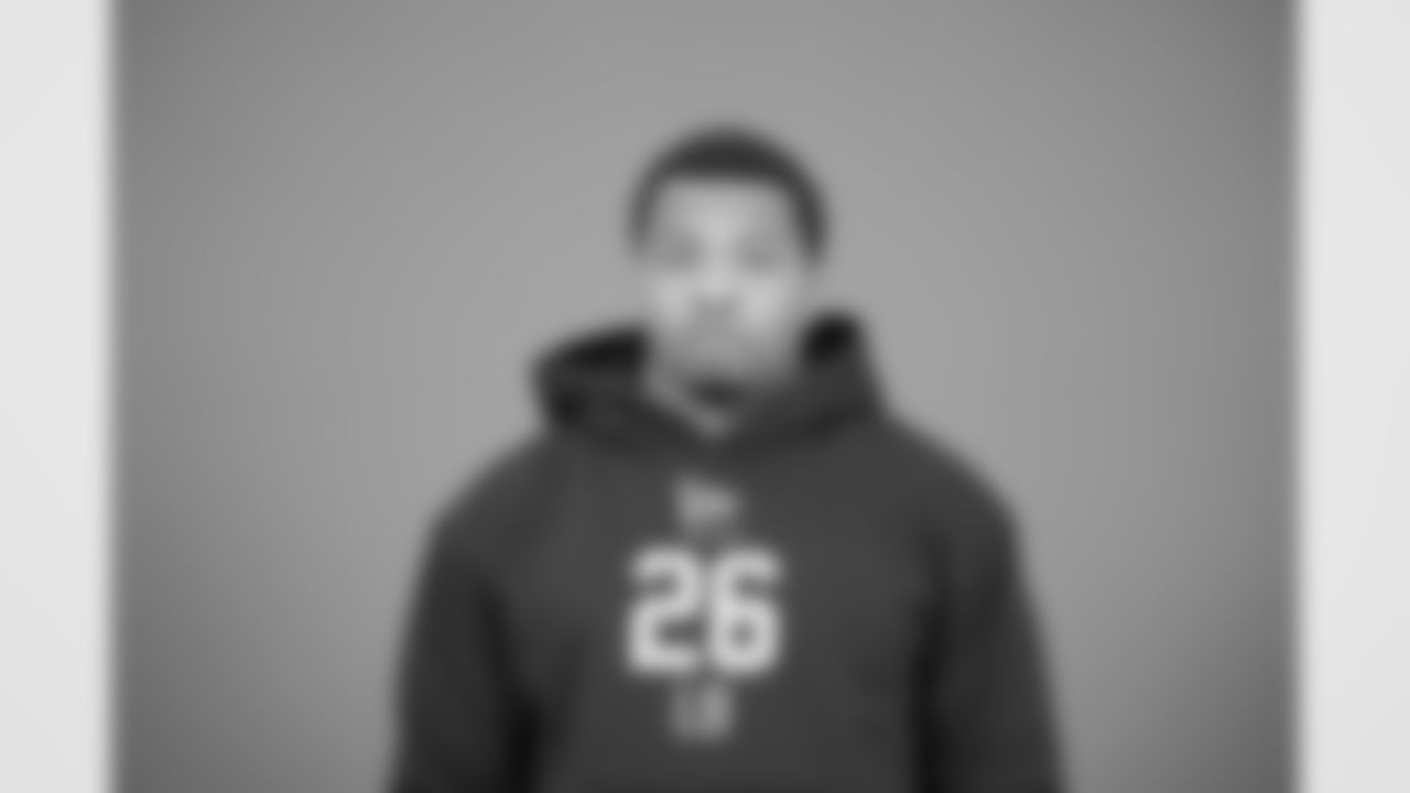 Missouri linebacker Josiah Trotter (26) poses for a portrait at the NFL football scouting combine in Indianapolis, Tuesday, Feb. 24, 2026 (AJ Mast/AP Content Services for the NFL)