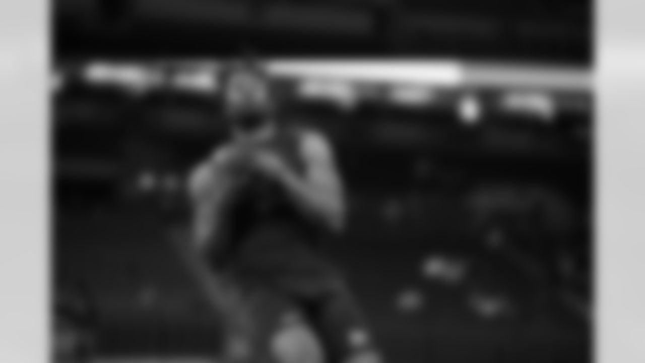 SMU tight end RJ Maryland (16) participates in a drill during the 2026 NFL Scouting Combine on Friday, February 27, 2026 in Indianapolis, Indiana. (Cooper Neill/NFL)