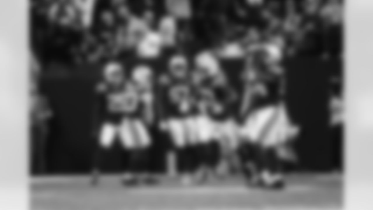 S Rodney Thomas II #25, LB Jaylon Carlies #57, LB Germaine Pratt #53 and CB Kenny Moore II #23