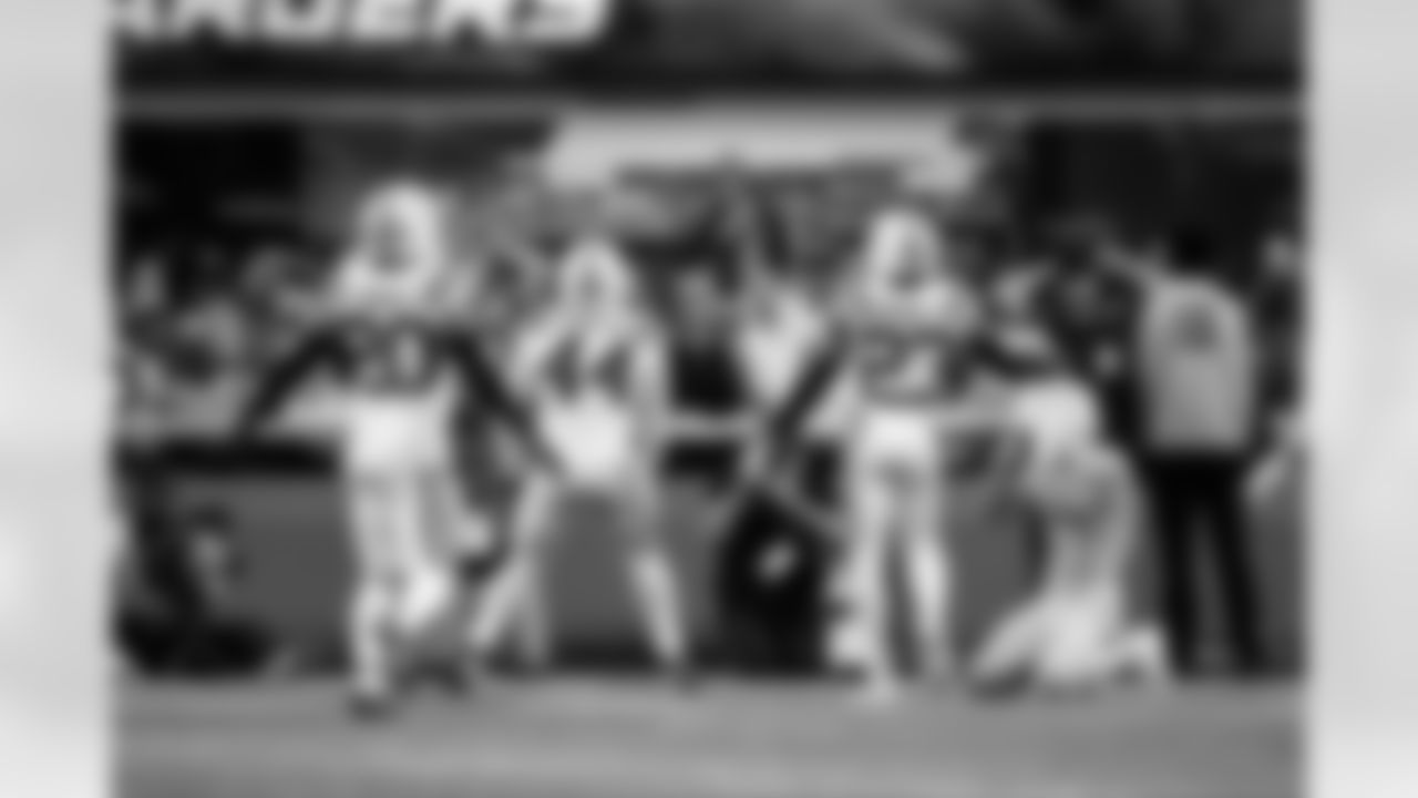 S Nick Cross #20, LB Zaire Franklin #44 and CB Kenny Moore II #23