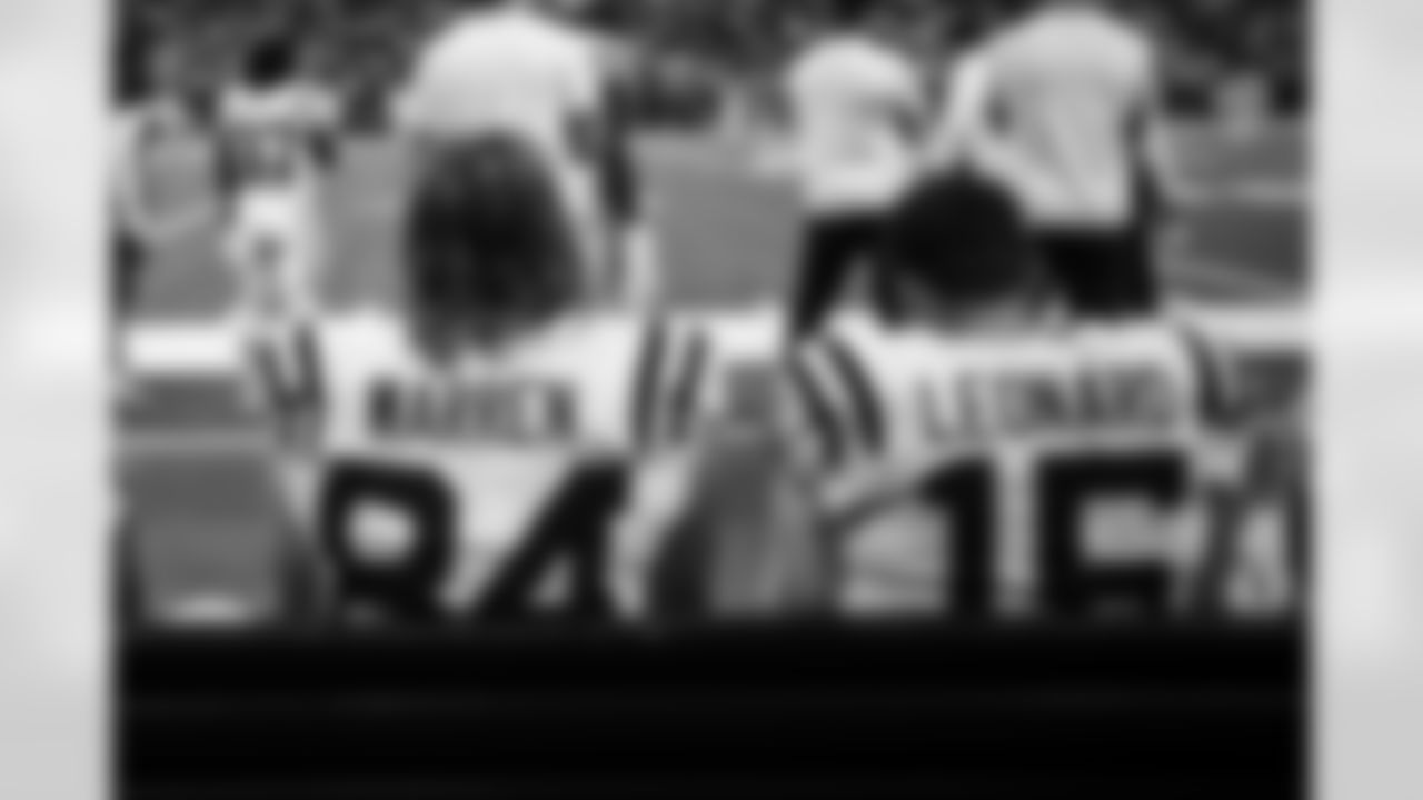 TE Tyler Warren #84 and QB Riley Leonard #15