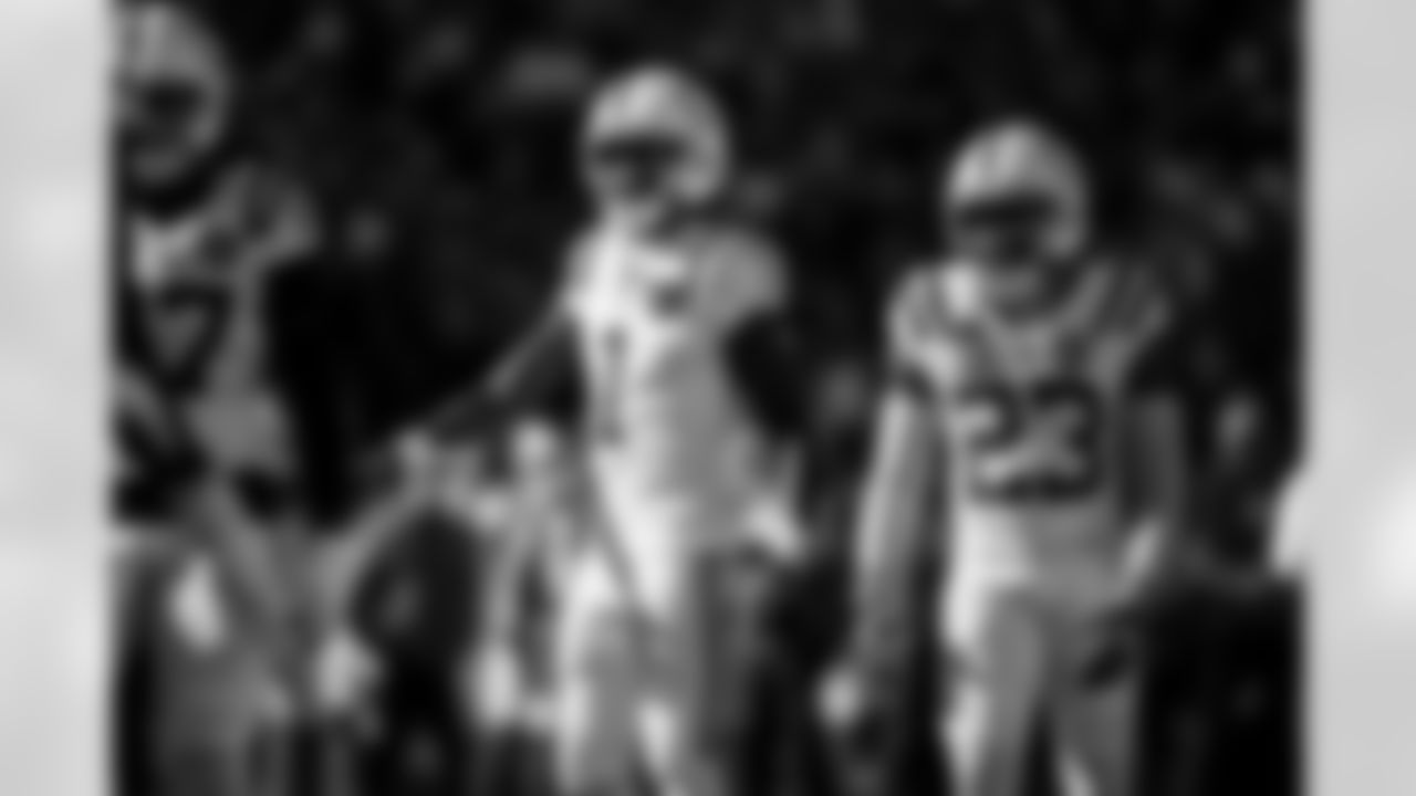 CB Sauce Gardner #1, CB Jaylon Jones #40 and CB Kenny Moore II #23