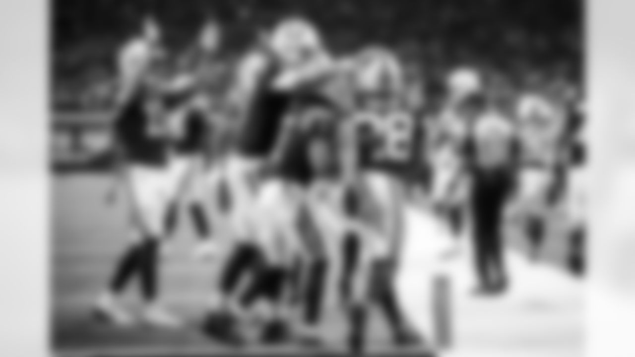 WR Michael Pittman Jr. #11, WR Josh Downs #1, QB Daniel Jones #17 and RB Jonathan Taylor #28