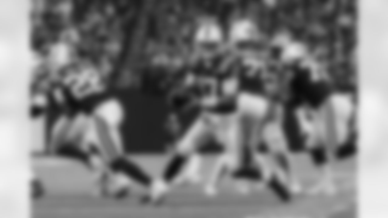 RB Jonathan Taylor #28 and QB Daniel Jones #17