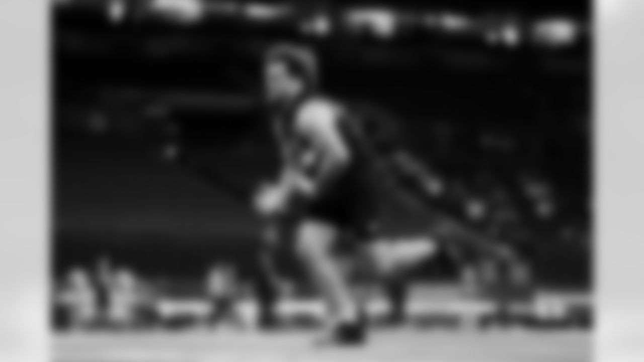 Ohio State defensive lineman Caden Curry (35) participates in a drill during the 2026 NFL Scouting Combine on Thursday, February 26, 2026 in Indianapolis, Indiana. (Cooper Neill/NFL)