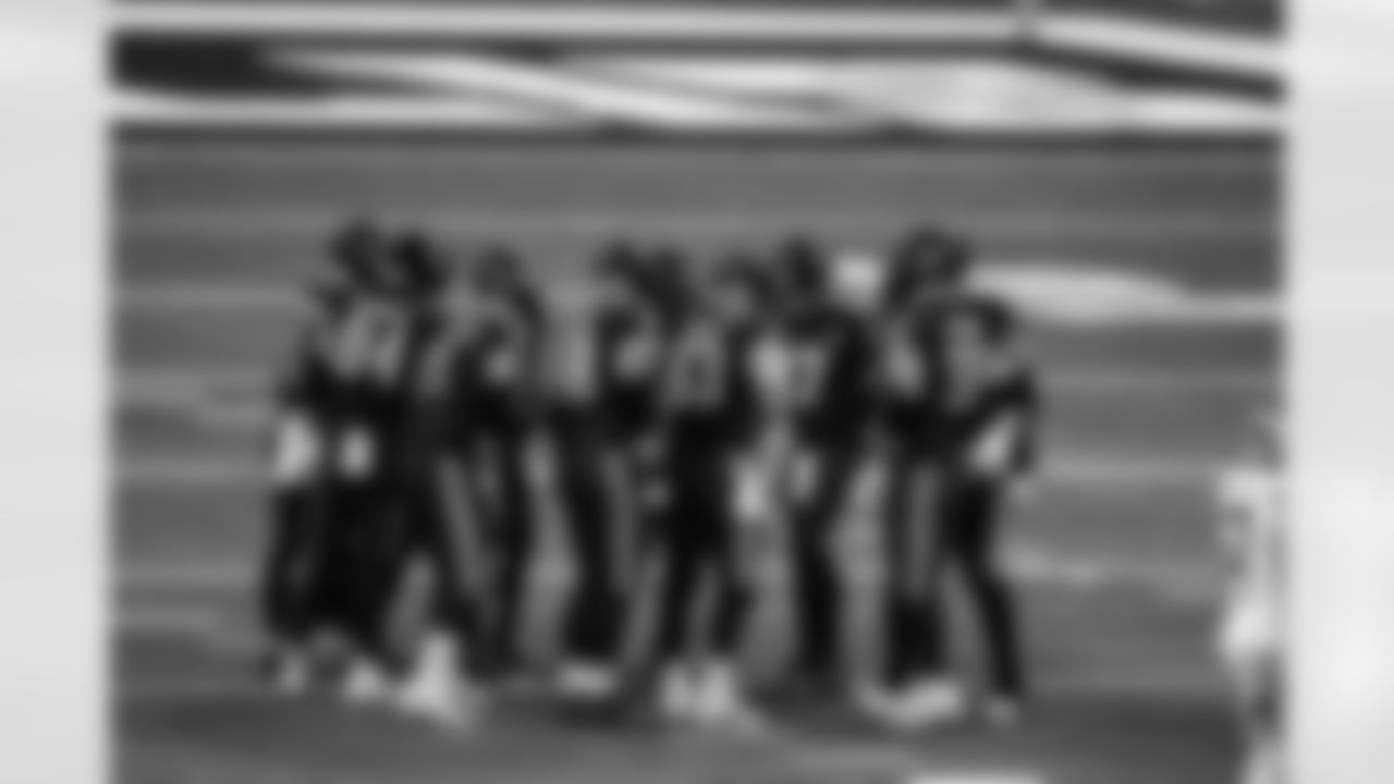 TE Tyler Warren #84, G Matt Goncalves #71, G Dalton Tucker #68, C Danny Pinter #63, QB Philip Rivers #17, G Quenton Nelson #56 and WR Michael Pittman Jr. #11