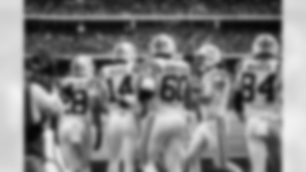 RB Jonathan Taylor #28, WR Alec Pierce #14, C Tanor Bortolini #60, WR Michael Pittman Jr. #11 and TE Tyler Warren #84